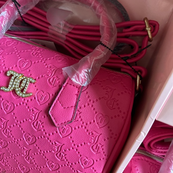 Juicy Couture hot pink bag purse crossbody mommy and me mix & match handbag - Picture 2 of 8